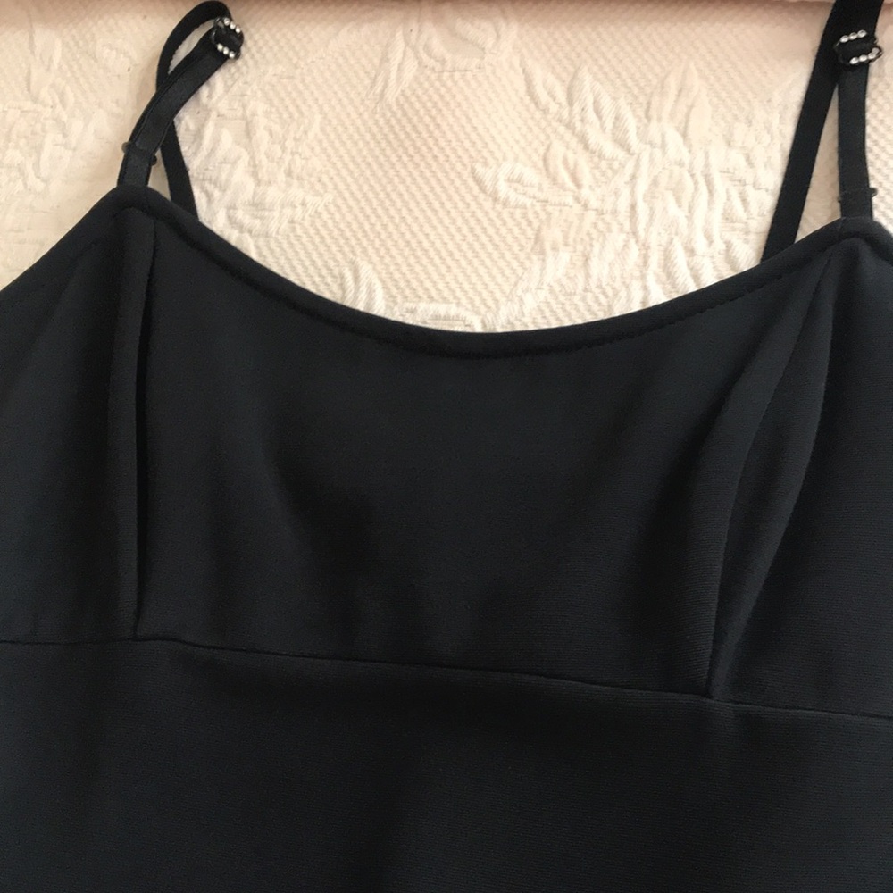 A formal event? Black dress with diamond straps